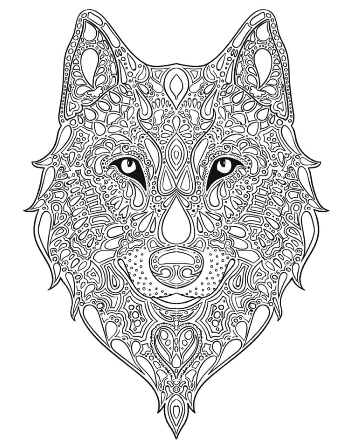 Mandalas Loup 37